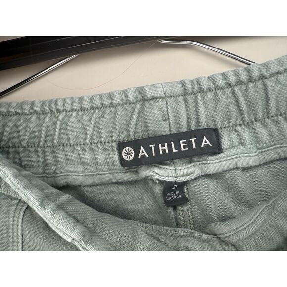2/$35 ATHLETA Farallon Joggers 2 Pant Sage Green Casual Activewear Ankle Zip - Picture 6 of 7